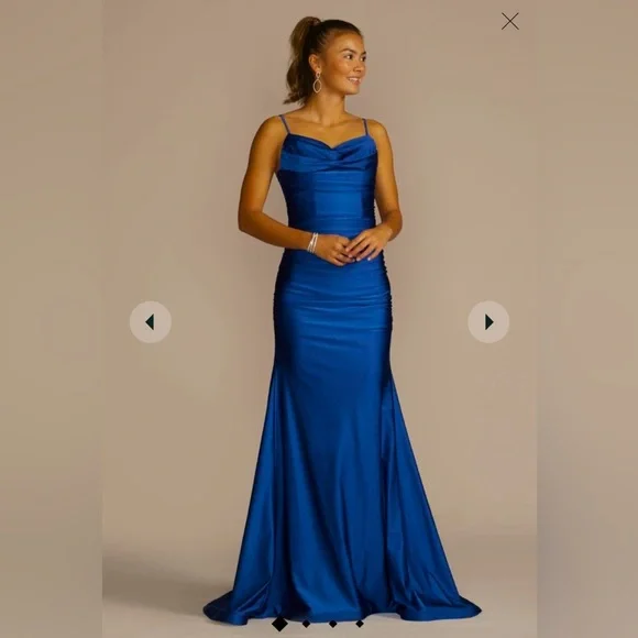 ROYAL BLUE EVENING GOWN - Picture 1 of 2